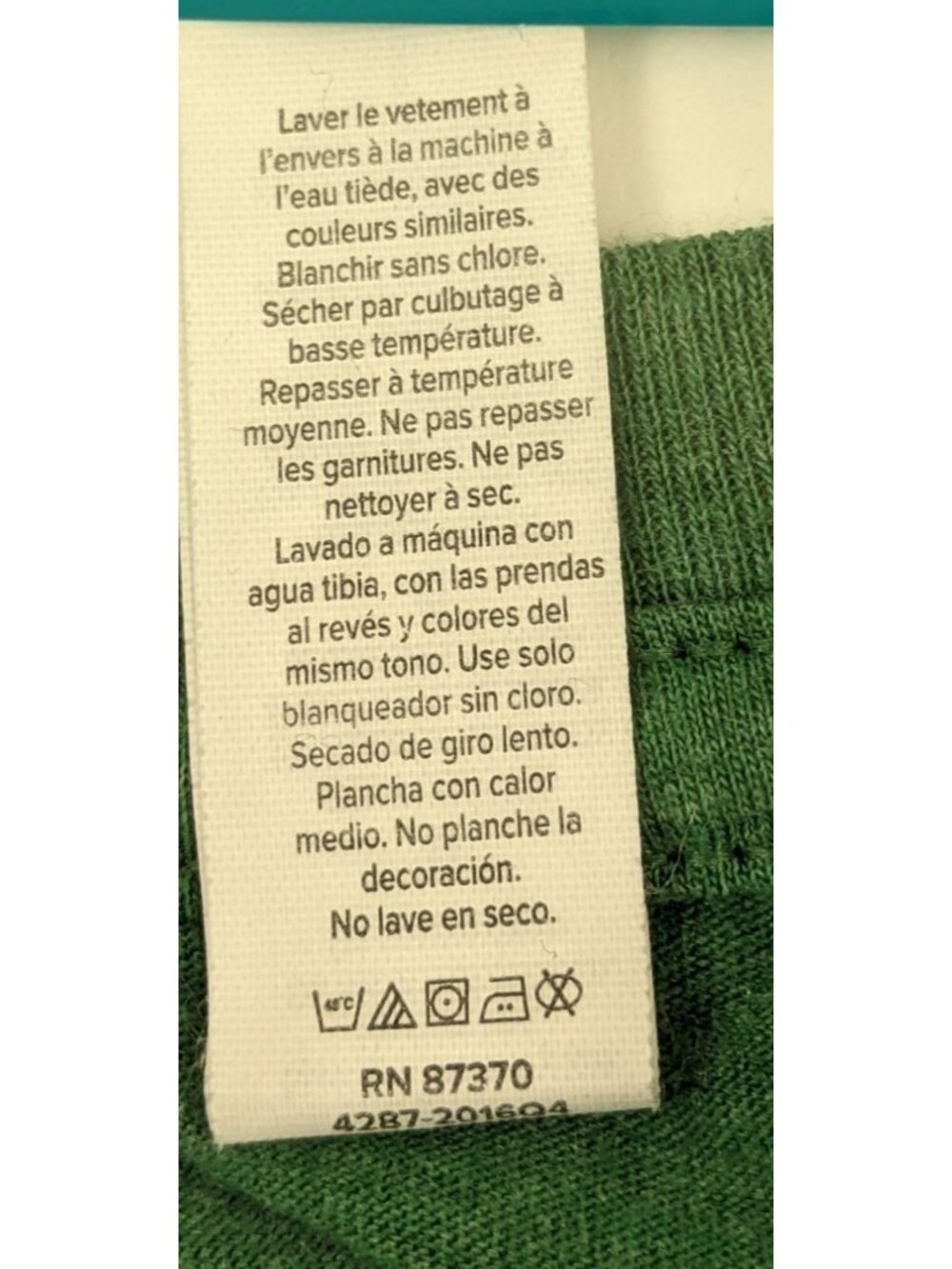 Canvas Gaia Green Large Short Sleeve T-shirt 11f - Picture 5 of 7